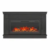 Ameriwood Home Elmcroft Wide Mantel with Linear Electric Fireplace
