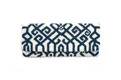 Abstract Navy & White Bead Clutch