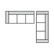 Arlington - Left Arm 3 Seat Sofa & Right Arm 3 Seat Sofa W/ Left Return 129"x105"