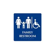 ADA Family Accessible Restroom Sign With Braille