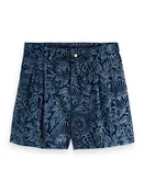 ALLOVER PRINT PLEATED SHORT