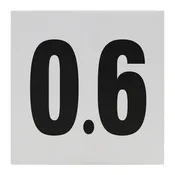 0.6 Ceramic Skid Resistant Tile Depth Marker 6 Inch x 6 Inch with 4 Inch Lettering