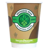 12oz Custom Printed Compostable White Insulated Paper Hot Cups
