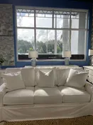 3 SEAT SOFA WHITE DUCKCLOTH SLIP COVER