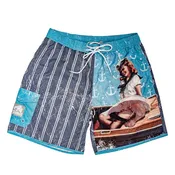 Vintage Pin Up Swim Trunks