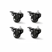 Lockable Caster Wheels for Adjustable Standing Desk (Set of 4)