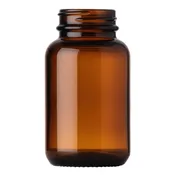 120 cc Amber Glass Round Packer Bottle 38-400 Neck Finish