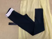 Black & white color-block leggings