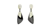 horn layered dangle earrings earng01346 — One-of-a-kind custom designed by Armeny Custom Jewelry Design