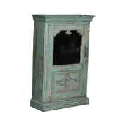 Antique Green Cabinet with Mirror | Asia West