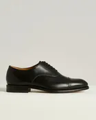 BLACK CALFSKIN LEATHER LACE UP SHOE