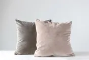 20" Cotton Velvet Pillow