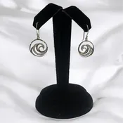 Sterling Silver & Cubic Zirconia Wave Earrings