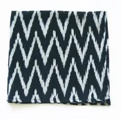 Black Grey Zig Zag Cotton Woven Ikat Napkin Set of 4
