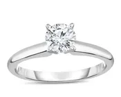 0.75 Carat Diamond Round Solitaire set in 14 Karat White Gold - 004-00325 — BBS Jewelers