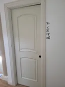H1 & H2 - (4) 2-Panel Roman Arch Top, Solid-core, Interior Door, 30 x 80, Primed White,