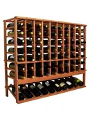 10 Column Mahogany Top Wine Rack – 37.5″h