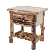 Aspen Log 1 Drawer Nightstand