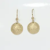 14k Texture Domed Earrings