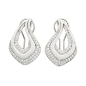 18K Vintage Diamond Teardrop Earrings | Antique & Estate Jewelry | Designs in Gold