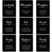 9 Pieces Inspirational Phrases Wall Art Prints