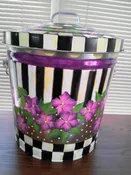 10 Gallon Galvanized w/Stripes, Floral, Checks