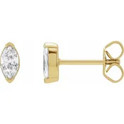 14K Yellow Gold Lab Grown Diamond Stud Earrings