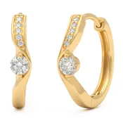 0.33ct 14K Yellow Gold Lab Grown Diamond Earrings