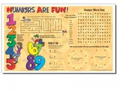 Mini Numbers Are Fun 8 1/2" x 14" Children's Placemats (500 units)