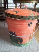 10 Gallon Brick Colored w/Frogs, Cat Tails, Bumble Bees