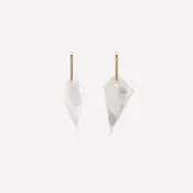 Mother of Pearl Shard Hoop Earrings