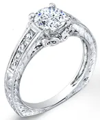 1 Carat Center Diamond Semi Mount Engagement Ring | Jolie Designs