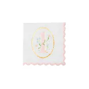 1st Birthday Petal Pink Small Napkins