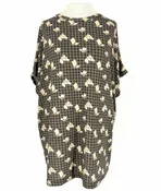 2 Fly Co. Size S/M Black/Beige Western Grid NEW Tops Top-Short Sleeve