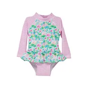 UPF 50+ Alissa Infant Ruffle Rash Guard Swimsuit