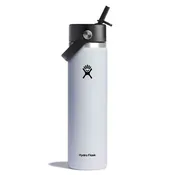 24oz Wide Mouth with Flex Straw Cap White
