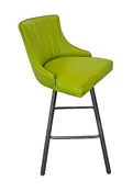 4018 Swivel Designer Bar Stool - High Performance Upholstery - Swivel Metal Base - Channel Back