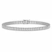 Emerald Cut Diamond Tennis Bracelet White Gold
