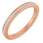 14K Rose Lab-Grown Diamond Anniversary Band