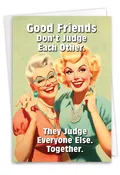 Don't Judge: Funny Birthday Paper Greeting Card