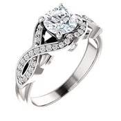0.24 Ct Tw Round Diamond Engagement Ring