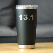 13.1 Half Marathon - Insulated Coffee Tumbler Cup with Sliding Lid - Stainless Steel Insulated Mug - Gifts for Half Marathon Runners Men & Women