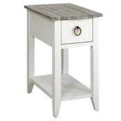 1 Drawer End Table with Boardwalk Top and Plank Shelf AW