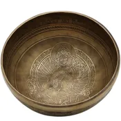 10 Inch Tara Hand Carved Tibetan Singing Bowl