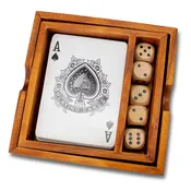 BrainCandy Wooden Cards & Dice Set