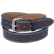 Double Thick Extra Heavy Brown Leather Belt Stitched #BTA2143XXN