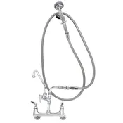 Deluxe Wall Mount Grooming Faucet 8″ Center w/Vacuum Breaker