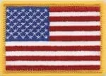 2 1/4″ X 3 1/2″ American Flags, Gold Border