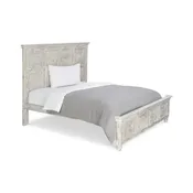 Caldera Rustic Solid Carved Wood Bed