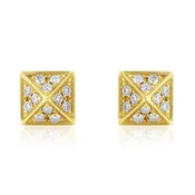 0.09ctw. Natural Diamond Fashion Earring 18KYG